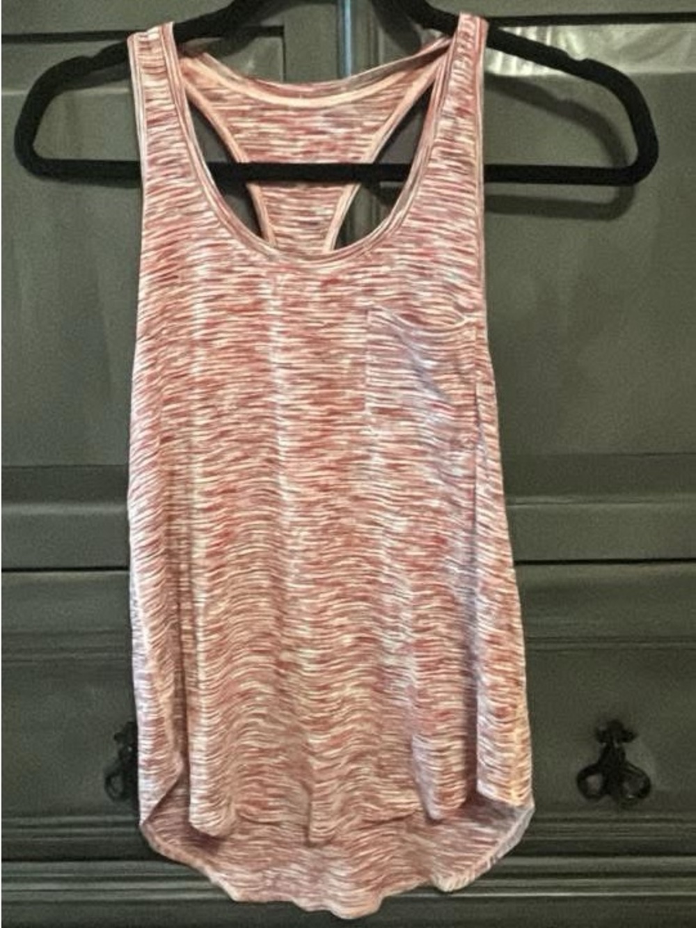 Women's Pink Space-Dye Racerback Tank Top